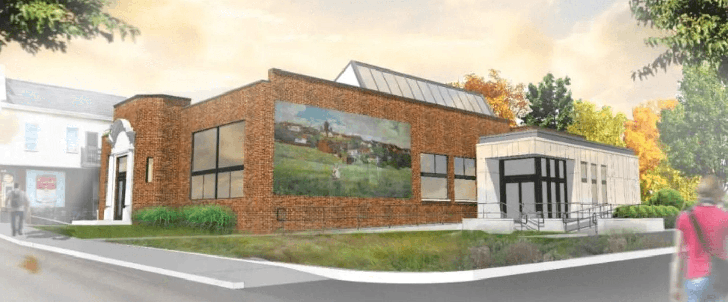 rendering of new Cleveland Public Library - Jefferson Branch